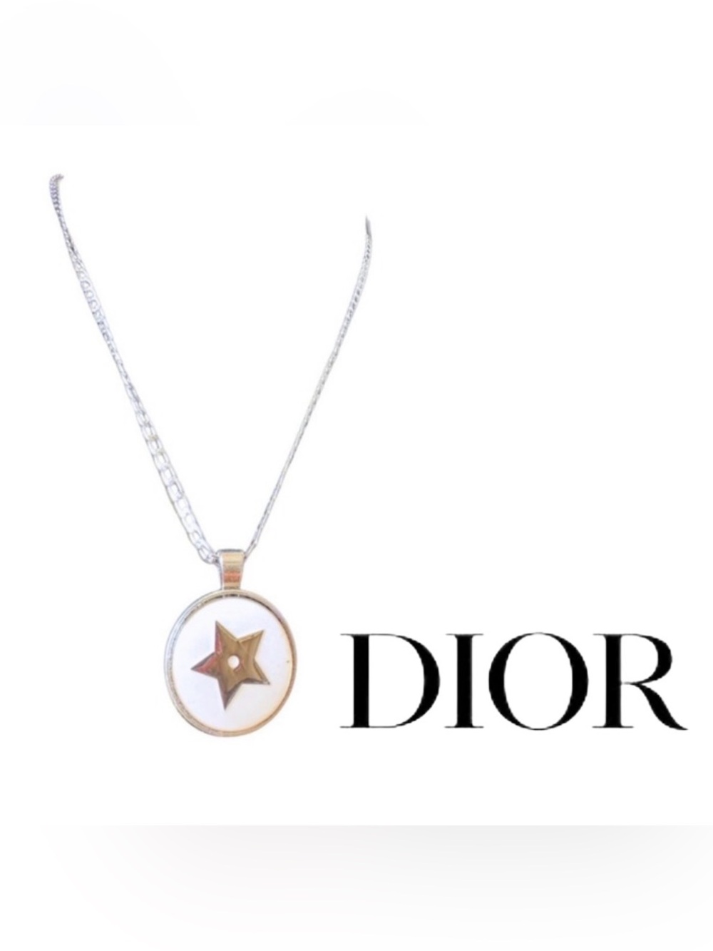 Dior Beaute Upcycled Necklace Faint pink